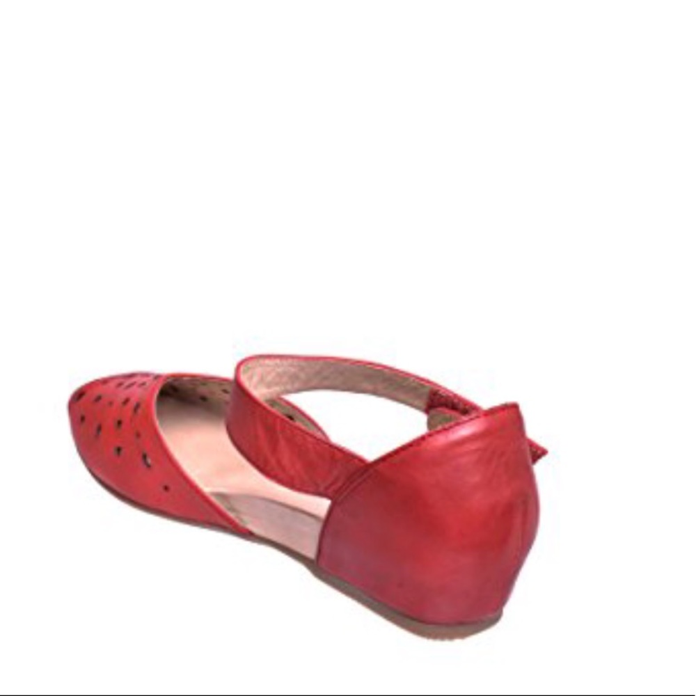 Red Butter Soft Calf Leather Perforated Mary Jane - Picture 3 of 4